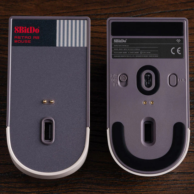 8BitDo Retro R8 Mouse - N Edition - myszka, która oferuje styl konsoli NES, sensor PixArt PAW 3395 oraz stację ładującą [9]