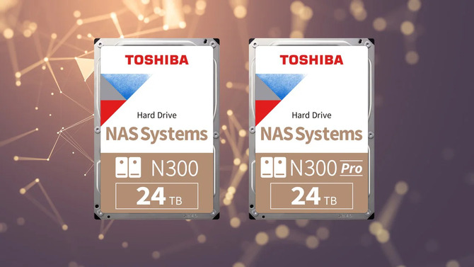 Toshiba wprowadza dyski twarde o pojemności 24 TB dla systemów NAS. Nowe modele N300 i N300 Pro zaprojektowano do pracy 24/7 [1]