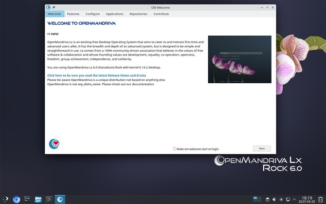Dystrybucja OpenMandriva Lx 6.0 Rock już dostępna. Stabilna odsłona z KDE Plasma 6, która oferuje jądro Linux 6.15 [3]