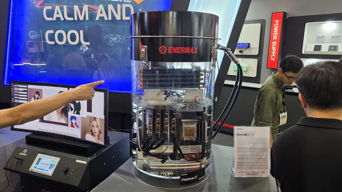 Enermax Cirrus Mk1 - stacja robocza z chłodzeniem zanurzeniowym dla nawet czterech kart graficznych GeForce RTX 5090 [1]