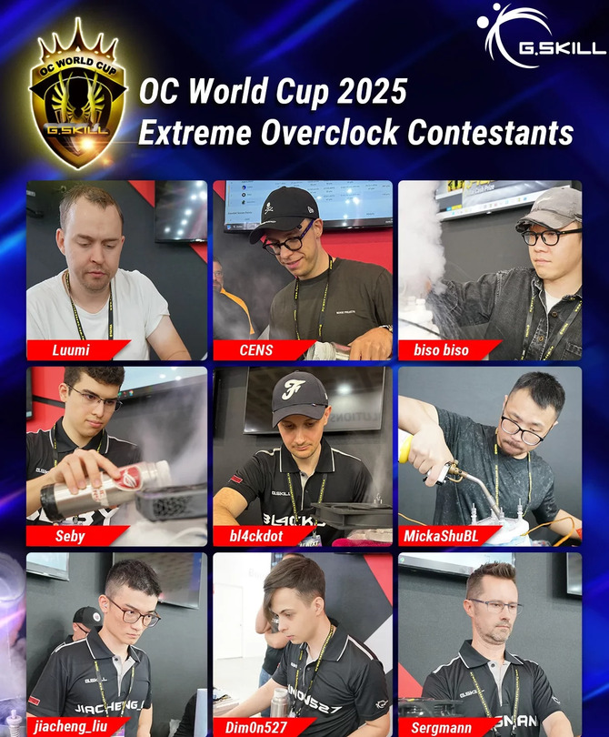 G.SKILL OC World Cup 2025 - overclocker CENS wygrywa drugie mistrzostwa z rzędu w podkręcaniu pamięci DDR5 [2]