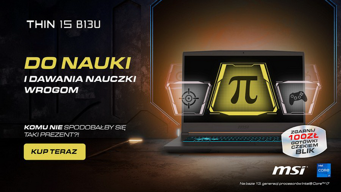 Szukasz idealnego laptopa? MSI pomoże wybrać i jeszcze dołoży 100 zł [nc1]