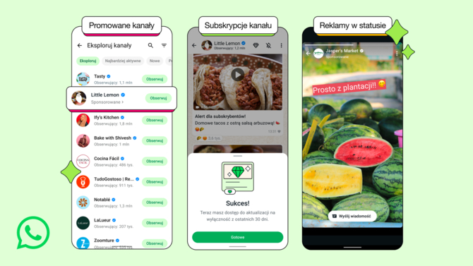 WhatsApp wita się z reklamami. Treści sponsorowane to nie jedyna zmiana od Mety, gdyż firma zaoferuje... płatną subskrypcję [2]