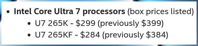 Intel Core Ultra 7 265K i Core Ultra 7 265KF mocno staniały od premiery. Efekt niedawnej decyzji firmy Intel [3]