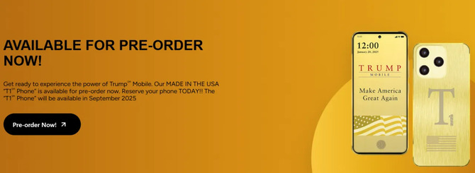 Trump Mobile usuwa napis Made in USA ze swojej oficjalnej strony. Smartfon T1 jednak powstanie w Chinach? [2]