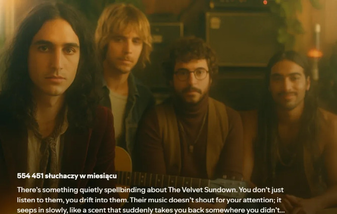 Ten zespół rockowy to kompletna fikcja, ale ma więcej słuchaczy niż większość prawdziwych artystów. Spotify ukrywa prawdę? [1]