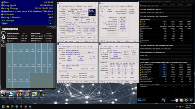 G.SKILL CAMM2 DDR5 osiąga stabilne 10000 MT/s na płycie ASUS ROG Maximus Z890 Hero z procesorem Intel Core Ultra 7 265K [2]