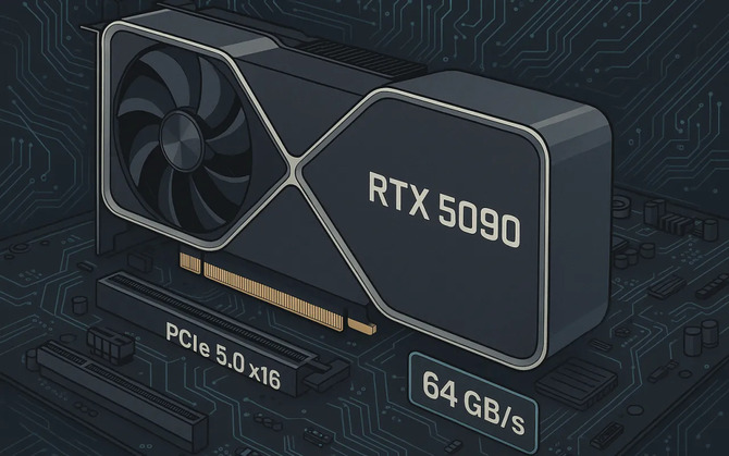 NVIDIA GeForce RTX 5090 bez pełnego PCIe 5.0 sporo traci w niektórych zastosowaniach. Jak bardzo może zwolnić? [1]