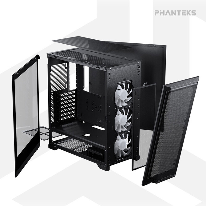 Phanteks Eclipse G370A to budżetowa obudowa, która oferuje filtry przeciwkurzowe i fabryczne wentylatory oraz wspiera AiO 360 mm  [2]