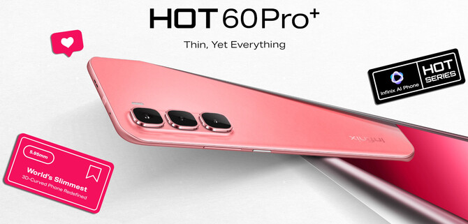 Infinix Hot 60i, Hot 60 5G, Hot 60 Pro i Hot 60 Pro+. Nowe smartfony zaprezentowane. Wśród nich bardzo smukła edycja z Helio G200 [1]