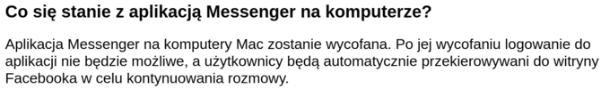 Desktopowa aplikacja Messenger przestanie działać na Windows i macOS. Do tego WhatsApp na Windows stanie się wolniejszy [2]