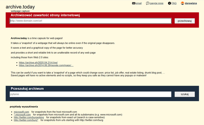FBI poluje na właściciela portalu Archive.today. Ten serwis zapisuje wszystko i niczego nie można z niego usunąć [2]