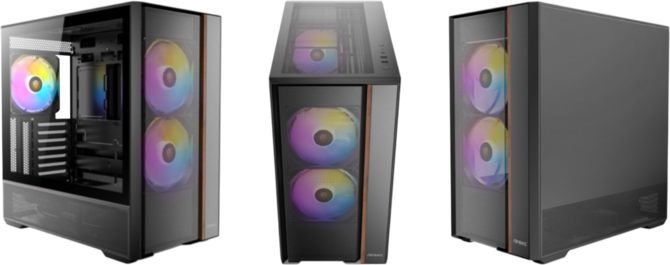Antec FLUX Rear - przewiewna obudowa z kawałkiem drewna, która ma 5 wentylatorów i podpórkę dla GPU. Stalowa konstrukcja i szkło [2]