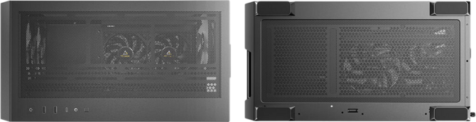 Antec FLUX Rear - przewiewna obudowa z kawałkiem drewna, która ma 5 wentylatorów i podpórkę dla GPU. Stalowa konstrukcja i szkło [6]