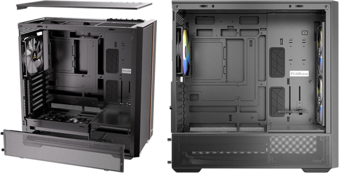 Antec FLUX Rear - przewiewna obudowa z kawałkiem drewna, która ma 5 wentylatorów i podpórkę dla GPU. Stalowa konstrukcja i szkło [3]