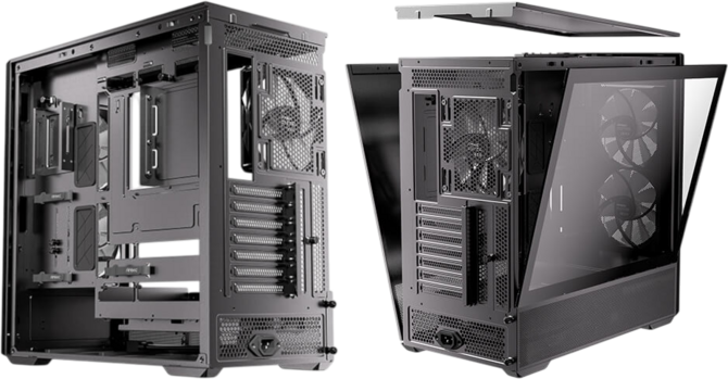 Antec FLUX Rear - przewiewna obudowa z kawałkiem drewna, która ma 5 wentylatorów i podpórkę dla GPU. Stalowa konstrukcja i szkło [4]