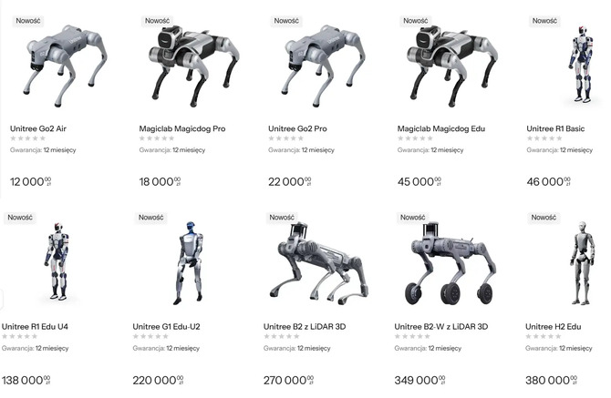 X-kom jako pierwszy w Polsce wprowadza do sprzedaży roboty humanoidalne Unitree i czworonożne modele MagicLab [2]