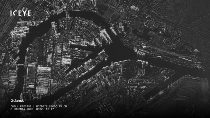 Polski satelita wojskowy ICEYE rozpoczął obrazowanie radarowe. Rozdzielczość 25 cm przez chmury i w nocy [6]