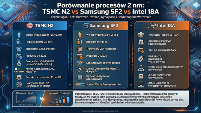 Technologia 2 nm wchodzi w fazę masowej produkcji. TSMC dominuje, ale Samsung nie odpuszcza [2]