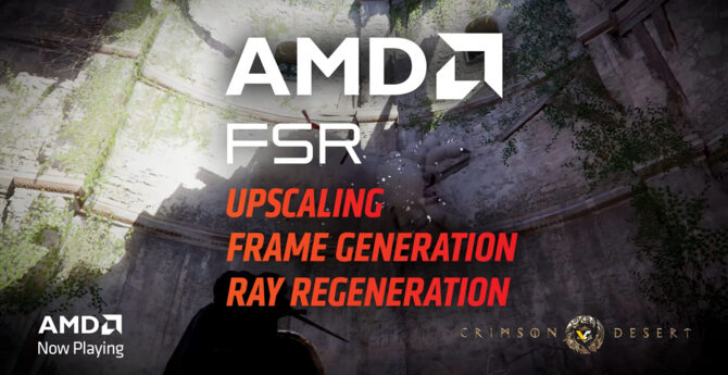 Crimson Desert to dopiero druga gra, która otrzyma wsparcie dla pakietu AMD FSR Redstone, w tym FSR 4 i FSR Ray Regeneration [2]