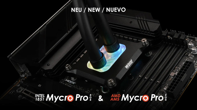 Thermal Grizzly Mycro Pro RGB - premiera bloków wodnych dla CPU AMD Ryzen i Intel Core Ultra. Zapowiedź serii DeltaMate MPII [1]