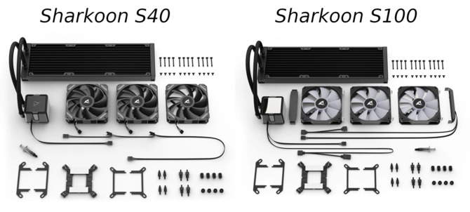 Sharkoon wprowadza do sprzedaży budżetowe chłodzenia wodne AiO S40, S50 ARGB, S60 ARGB oraz topową konstrukcję S100 ARGB [4]