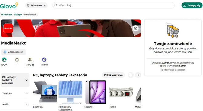 Dostawa laptopa czy drukarki w pół godziny brzmi jak przesada? Teraz to możliwe dzięki współpracy MediaMarkt i Glovo [2]