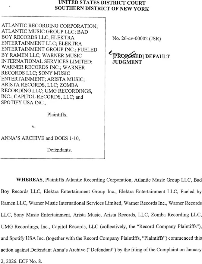 Anna's Archive z wyrokiem na 322,2 mln USD. Spotify i wielkie wytwórnie wygrały, ale problem nie zniknął [2]