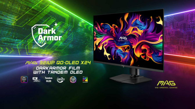 MSI MPG 322UR QD-OLED X24 oraz MAG 321UP QD-OLED X24 - Nowe monitory 4K z ekranami Tandem OLED od Samsung Display [4]