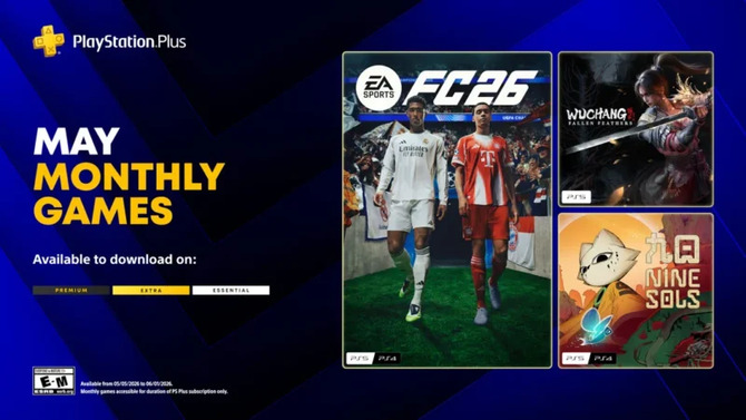 PS Plus Essential - poznaliśmy pakiet gier na maj. EA Sports FC 26, Wuchang: Fallen Feathers i świetne Nine Sols [1]