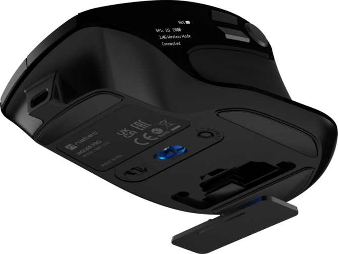 Natec Jaguar Pro to półpionowa mysz z OLED-em, Bluetooth 5.0 i szybkim przewijaniem do 600 wierszy [4]