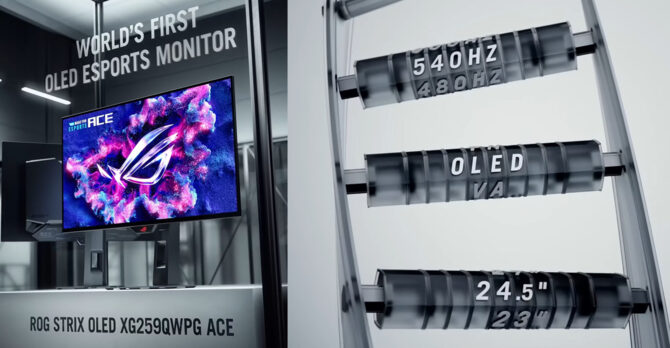 ASUS ROG Strix OLED XG259QWPG ACE ma być pierwszym monitorem OLED, stworzonym pod e-sport [1]