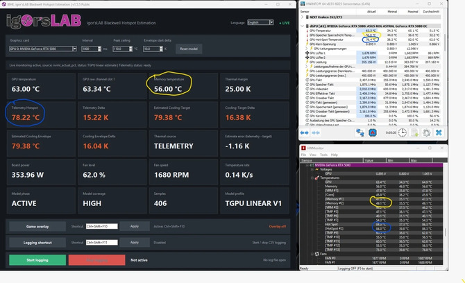 NVIDIA GeForce RTX 5000 - Popularne, diagnostyczne programy zaczęły raportować informacje o temperaturach hot spot [3]