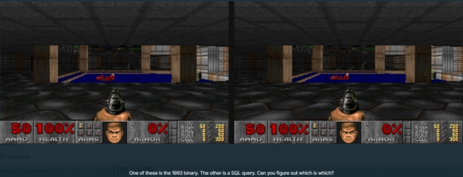 Inżynier baz danych uruchomił DOOM-a w SQL. Wyszło 60 klatek na sekundę i kod krótszy od oryginału id Software [2]