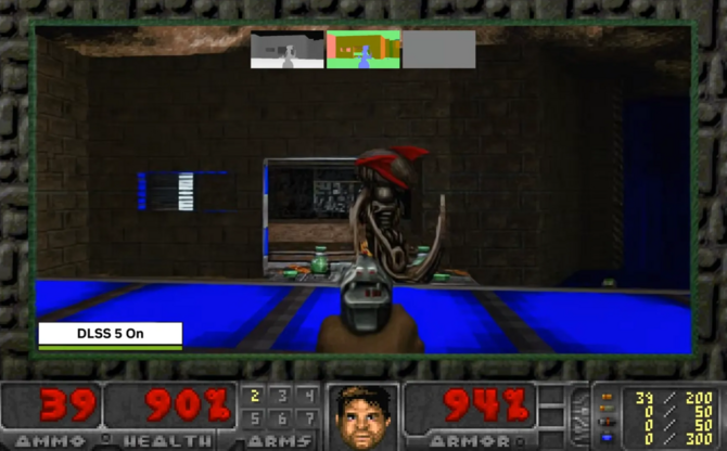 DOOM z 1993 roku dostał DLSS 5. Neural Rendering robi, co może, ale efekt jest dość dziwny [1]