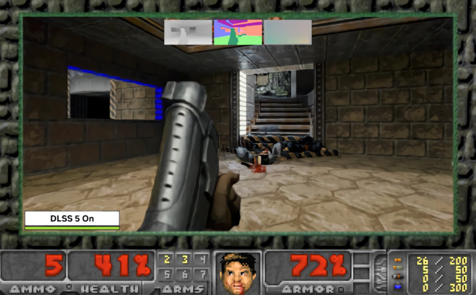 DOOM z 1993 roku dostał DLSS 5. Neural Rendering robi, co może, ale efekt jest dość dziwny [3]