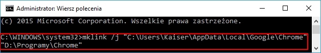 Mklink, czyli jak zainstalować Chrome na innej partycji [6]