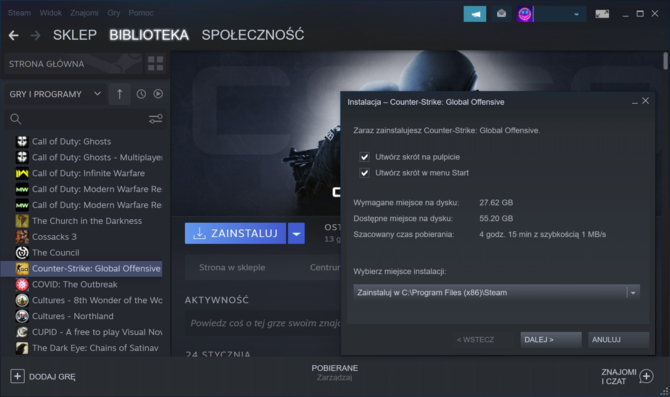 Steam - jak przenieść pliki gry między dyskami przed i po formatowaniu PC, aby nie musieć pobierać gry od nowa [5]