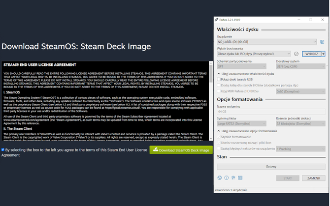 Jak wymienić dysk w konsoli Steam Deck oraz ponownie zainstalować system SteamOS? [2]