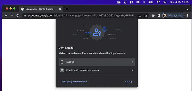 Forget about logging in with your Google password.  Use your fingerprint with the new Keys feature.  See the guide on how to do it [nc1]
