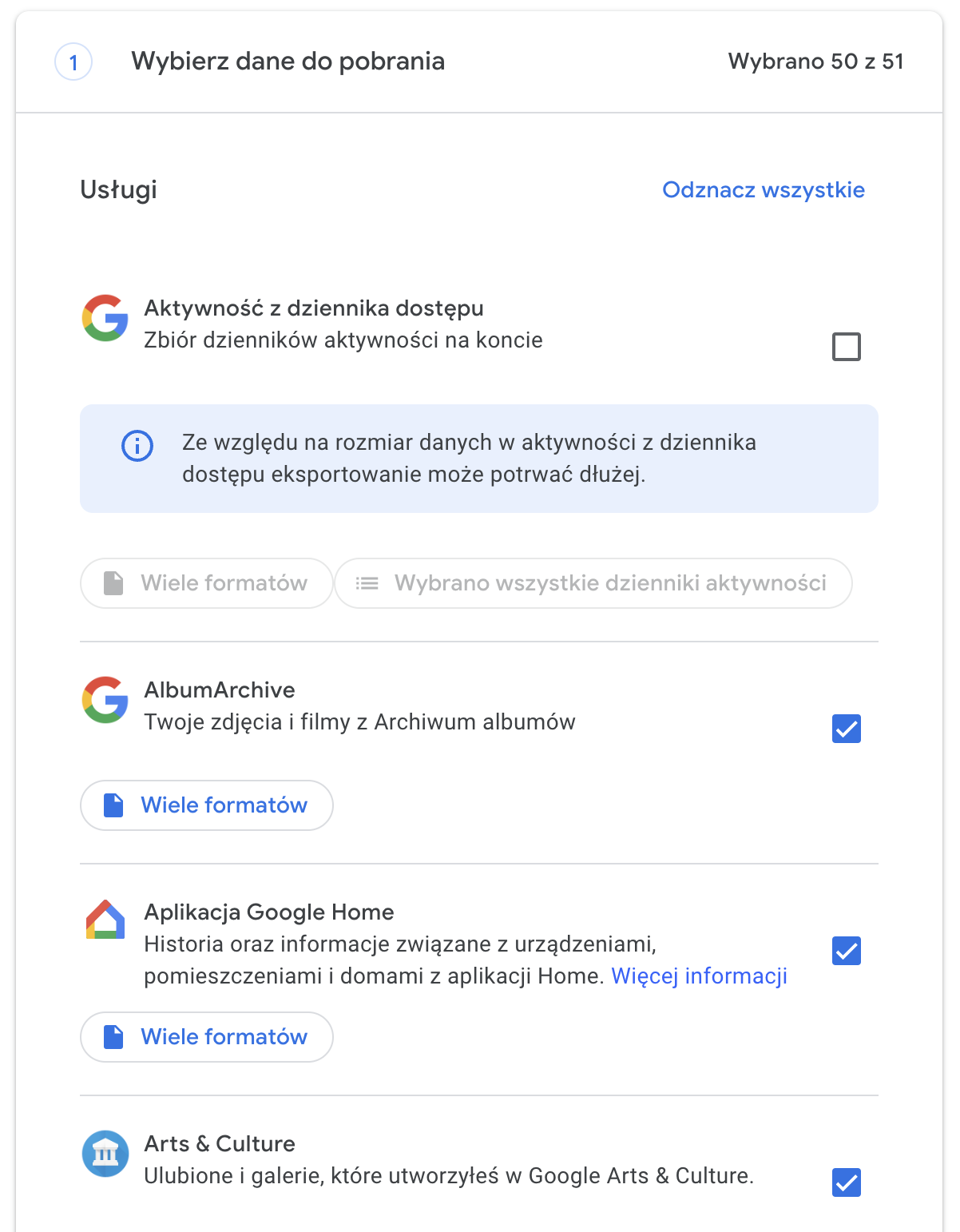 Utwórz kopię zapasową swoich danych z konta Google Kontakty notatki