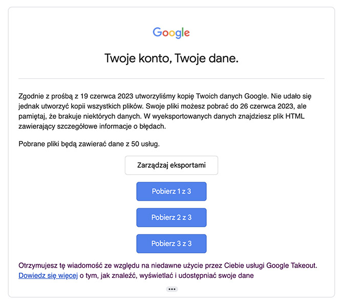 Utwórz kopię zapasową swoich danych z konta Google. Kontakty, notatki, zdjęcia i wiele innych. Poradnik [nc1]