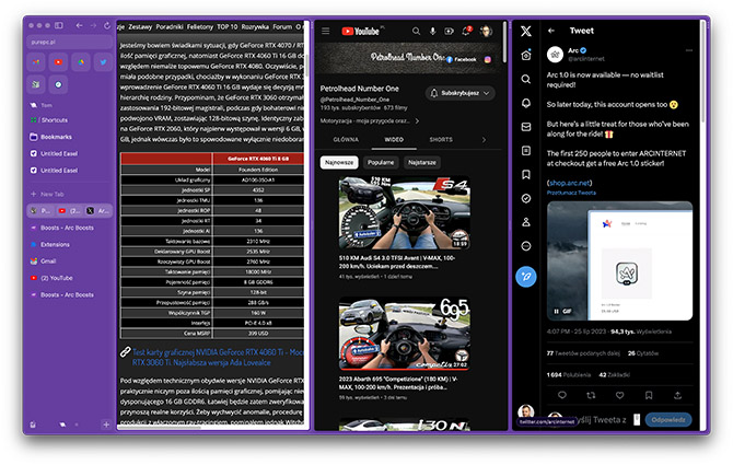 Przeglądarka lepsza niż Chrome? Oto Arc! Jest piękna, funkcjonalna i szybka. Czy osiągnie sukces? [nc1]