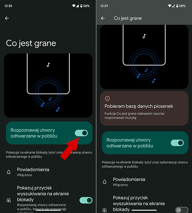 Jak rozpoznać muzykę za pomocą telefonu, offline i bez odblokowywania ekranu? Oto funkcja: Co jest grane [nc1]