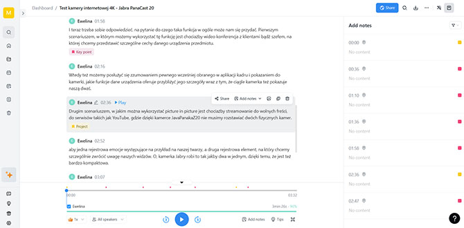 Transkrypcja audio, video i spotkań online do tekstu, również po polsku. Usługa Notta.AI sporo rzeczy zrobi za darmo [nc1]