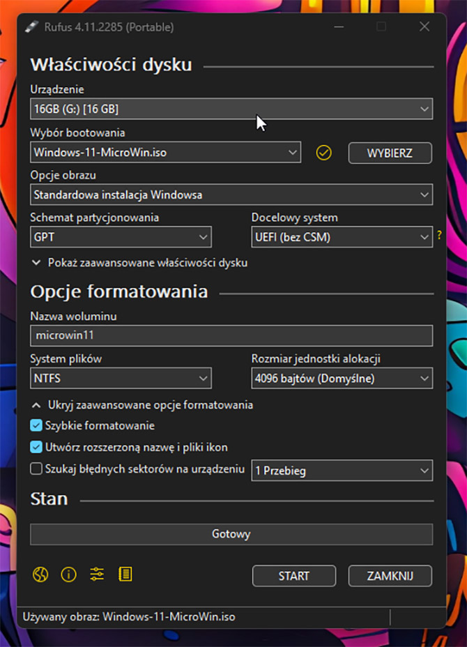Odchudzona instalacja Windows 11 w kilku krokach, dzięki MicroWin. Mniej śmieci, lokalne konto użytkownika, brak TPM 2.0 [nc1]