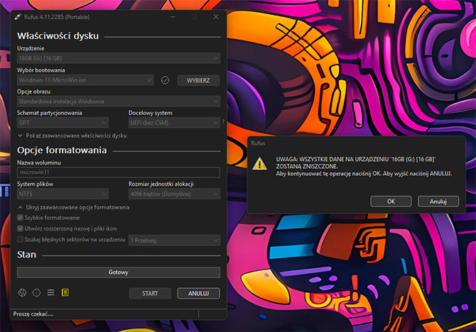 Odchudzona instalacja Windows 11 w kilku krokach, dzięki MicroWin. Mniej śmieci, lokalne konto użytkownika, brak TPM 2.0 [nc1]