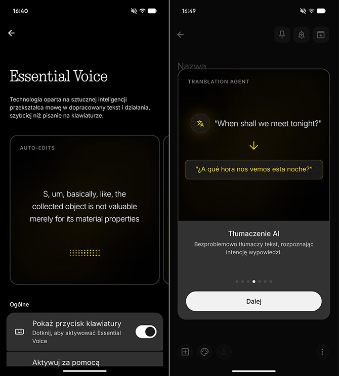 Essential Voice to nowa jakość dyktowania treści dla użytkowników smartfonów Nothing [nc1]
