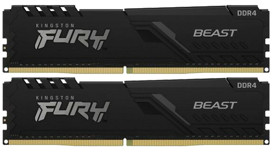 Pamięć RAM Kingston Fury Beast 32 GB 3200 CL16 DDR4 (2x16GB) - foto 2