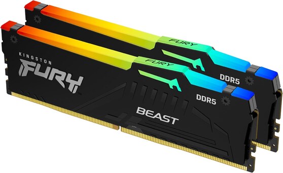 Pamięć RAM DDR5 Kingston Fury Beast Black RGB 32GB 6000 CL30 - foto 1